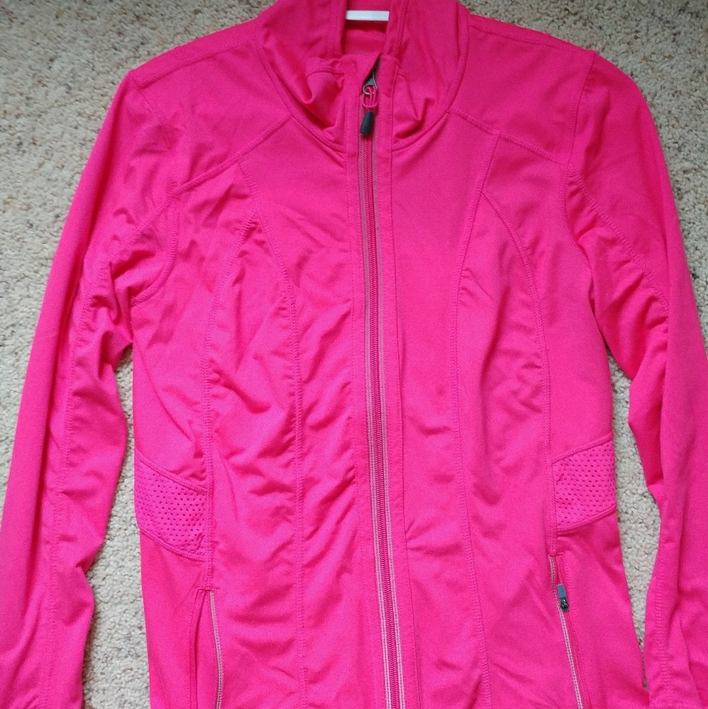 Bright pink workout jacket